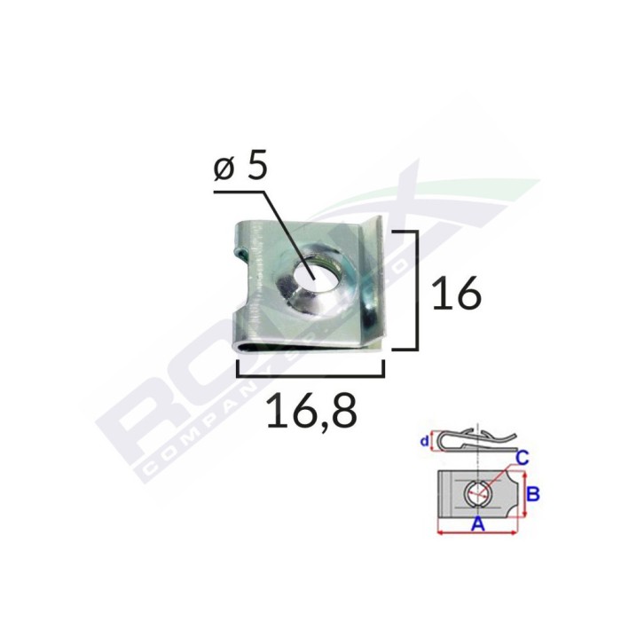Clips Metalic Fixare Universal Set 10 Buc 134511 16151-RMX