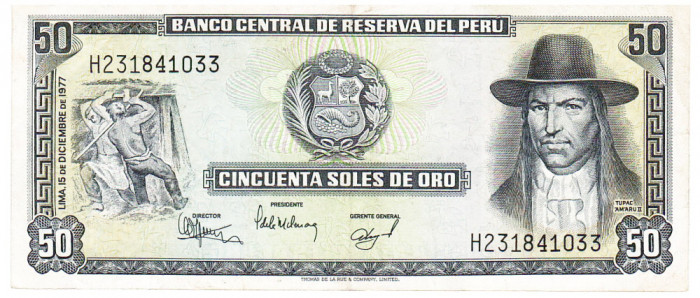 Peru 50 Soles Oro 1977 Seria H231841033