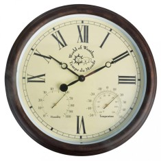 Esschert Design Ceas de gara cu termo-higrometru 30,5 cm TF009 foto
