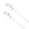Cablu Date si Incarcare USB-C - USB-C XO Design NB-Q190A, 60W, 1m, Alb