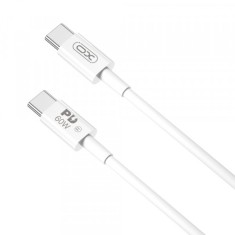 Cablu Date si Incarcare USB-C - USB-C XO Design NB-Q190A, 60W, 1m, Alb