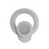 Aplica LED Circle Gri, 3 Lumini (Neutra, Calda, Rece), Intensitate Reglabila, 20x24cm, Durata 80000h, Moderna, Perete