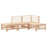 Set mobilier relaxare de gradina, 4 piese, lemn masiv de pin