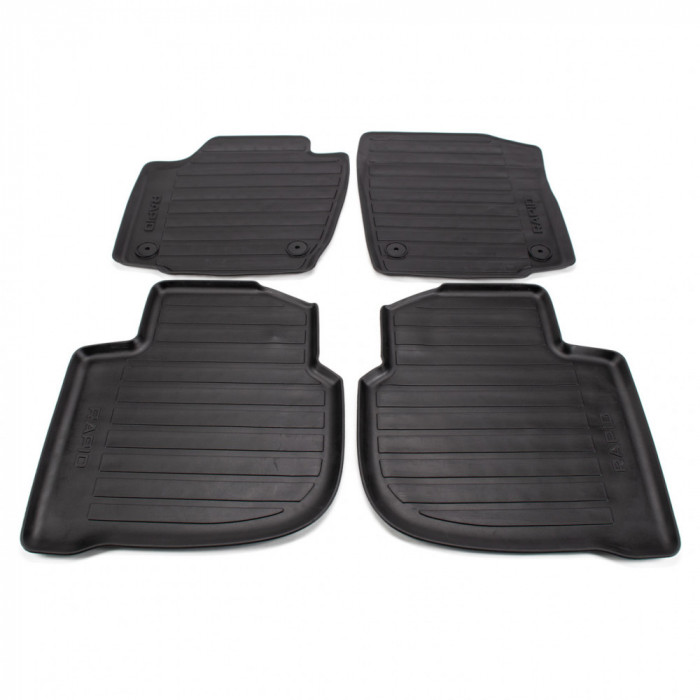 Set Covorase Auto Cauciuc Fata + Spate Oe Skoda Rapid 2012&rarr; 5JB061550