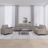 VidaXL Set de canapea cu perne, 3 piese, gri taupe, material textil 3201435