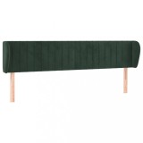 Cumpara ieftin Tablie de pat cu aripioare verde inchis 163x23x78/88 cm catifea