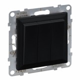 Intrerupator triplu Legrand Suno negru 721403
