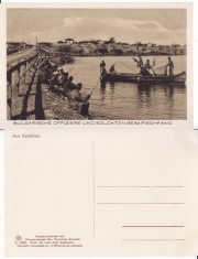 Dobrogea - tipuri, soldati bulgari pescari - rara, militara WWI, WK1
