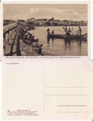 Dobrogea - tipuri, soldati bulgari pescari - rara, militara WWI, WK1 foto