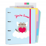 Folder Pusheen Purrfect Love Collection 4 Ring Binder + 100 Sheets + Dividers