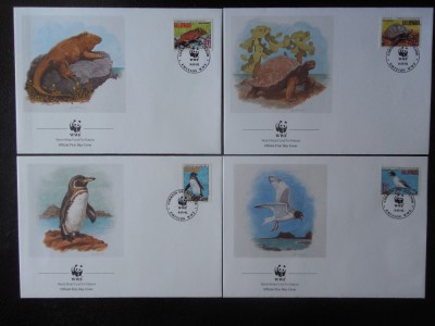 Ecuador-WWF,FDC Fauna-set complet foto