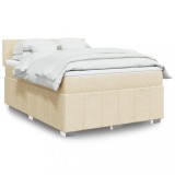 Cumpara ieftin Pat continental cu saltea, crem, 140x200 cm, material textil