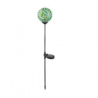 Lampa solara cu led, Strend Pro Meissa, 850 mm, sticla si otel inoxidabil, verde