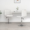 VidaXL Scaune de bucătărie, 2 buc., alb, piele ecologică 334179