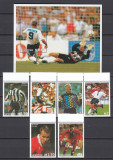 Cumpara ieftin Lesotho - FOTBAL - Giggs,Gascoigne,Asprilla etc- Colita + Serie - MNH, Nestampilat