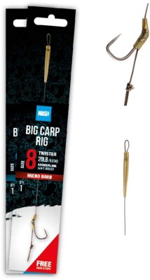 Carlige Legate Nash Big Carp Rig Barbed, 25lbs, nr.4, 1buc/plic foto