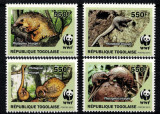TOGO 2010 - Fauna WWF, Pangolini africani/ serie completa MNH, Nestampilat