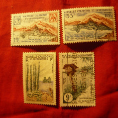 Set 4 timbre timbre Noua Caledonie -1960 Peisaje , stampilate