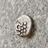 India , Travancore State , 1 FANAM ARGINT , una dintre cele mai mici monede din lume