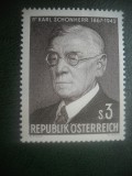 HOPCT TIMBRE MNH 921 DOCTOR KARL SCHONHERR 1967 - 1 VAL AUSTRIA, Nestampilat