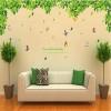 Sticker Perete Decorativ Frunze Verzi si Fluturi, 300x110 cm, Decoratiuni Casa, Dormitor, Living