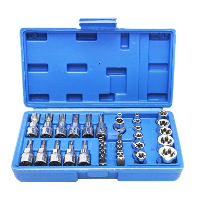 Trusa chei tubulare E-Torx, profil biti TX 34 piese Breckner Germany foto