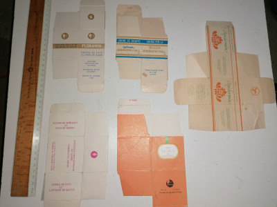 LOT 5 AMBALAJE VECHI ROMANESTII / CUTII , COSMETICE / CREMA FARMEC, MIRAJ ETC foto