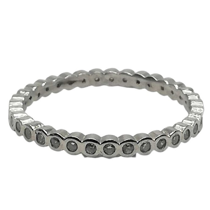 Inel argint 925 circular cu pietre incrustate m 49