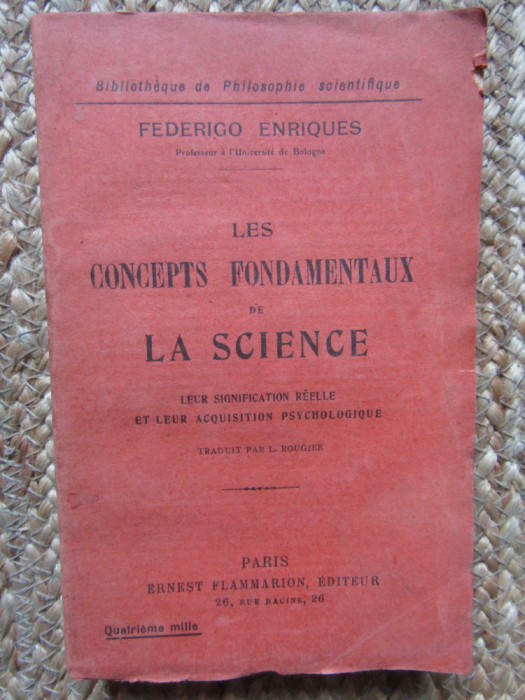 Les concepts fondamentaux de la Science - Federigo ENRIQUES