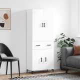 VidaXL Dulap &icirc;nalt, alb, 69,5x34x180 cm, lemn compozit