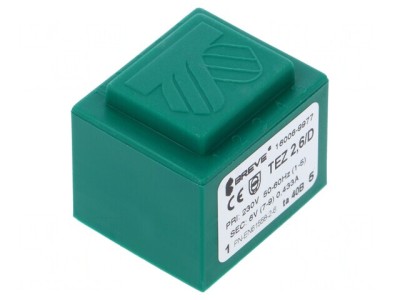Transformator &amp;Icirc;ncapsulat 2.6VA 230V 6V PCB IP00 foto