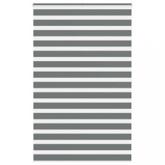 vidaXL Jaluzea tip zebra gri &icirc;nchis lățime țesătură 135,9 cm poliester