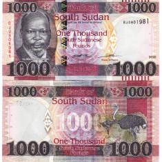 Sudanul de Sud 1 000 Pounds 2020 P-17 UNC