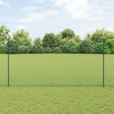 St&acirc;lpi Gard vidaXL 5 pcs U-Channel Verde 150 cm Oțel, Gard Hexagonal vidaXL Verde 1.5x10 m Oțel