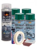 Kit complet reparatie si vopsire jante culoare Verde Metalizat, V4, AVEX