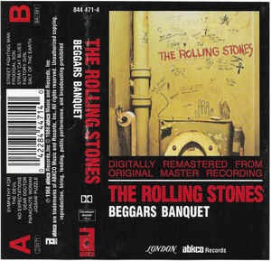 Casetă audio The Rolling Stones &amp;lrm;&amp;ndash; Beggars Banquet, originală foto