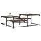 Gossi masuta de cafea, stejar maro, 107x107x40 cm, lemn prelucrat