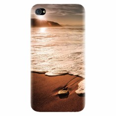 Husa silicon pentru Apple Iphone 4 / 4S, Sunset Foamy Beach Wave
