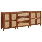 Set de bufet 3 buc. 180 x 33 x 75 cm Lemn de mango solid Maro