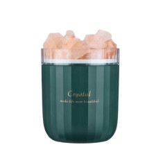 Umidificator AromaCrystal, cu ultrasunete, portabil, cu cristale de sare, difuzor aroma, 400 ml, Verde