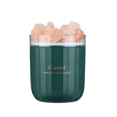 Umidificator AromaCrystal, cu ultrasunete, portabil, cu cristale de sare, difuzor aroma, 400 ml, Verde foto