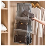 Organizator genti 6 compartimente flippy, suspendabil, 85 x 36 cm, gri
