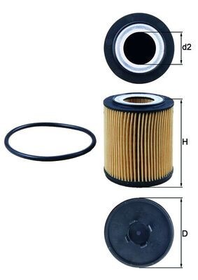 MAHLE OX 182D Filtru ulei
