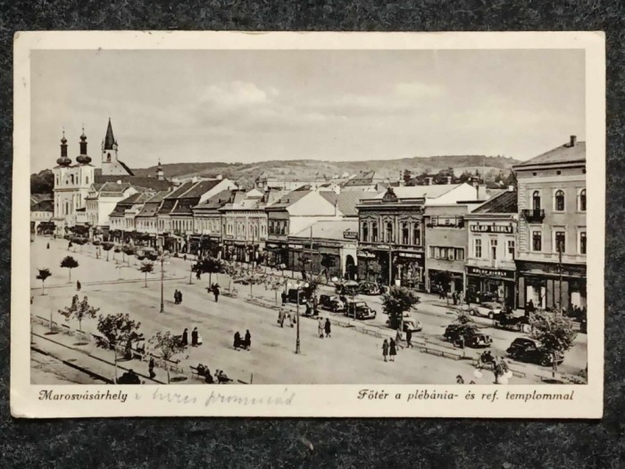 1941 - Targu Mures, centru cu biserica catolica (jud. Mures)