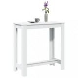VidaXL Masă de bar, alb, 102x50x103,5 cm, lemn prelucrat