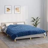 VidaXL Pătură anti-stres, albastru, 200x200 cm, 13 kg, material textil