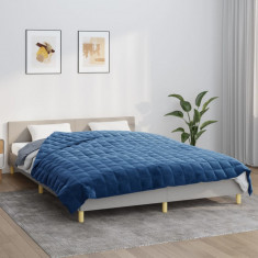 vidaXL Pătură grea, albastru, 220x240 cm, 11 kg, material textil