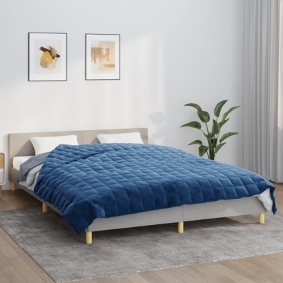 Pătură grea, albastru, 200x230 cm, 9 kg, material textil foto