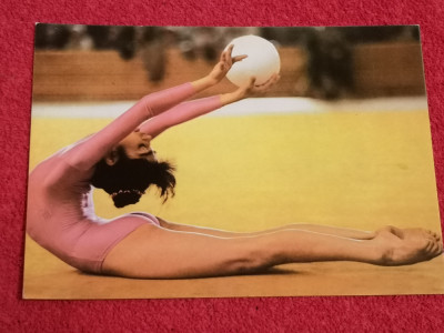 Foto gimnastica-tip carte postala - gimnasta ALINA DRAGAN (JO 1984) foto