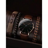Set pentru Barbati Ceas si 3 Bratari, Maro - 93032